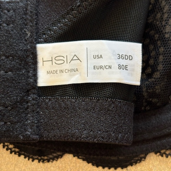 HSIA Mermaid Scales Black Lace Unlined Underwire Bra NWT - Picture 8 of 10